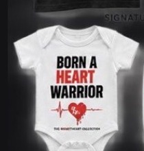 Born A Heart Warrior baby bodysuit