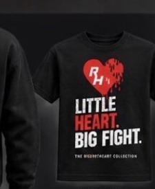 Little Heart Big Fight kids tee